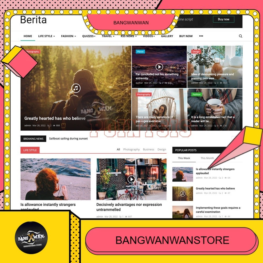 Source Code Website Berita Blog PHP CI BGW