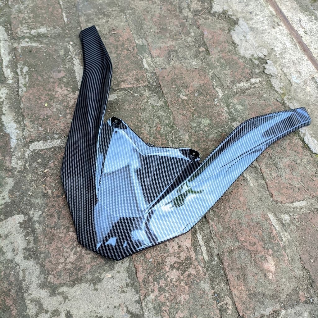 Cover Tameng Depan Garnish Dasi Tutup Visor Windshield PCX 160 Carbon motif kevlar