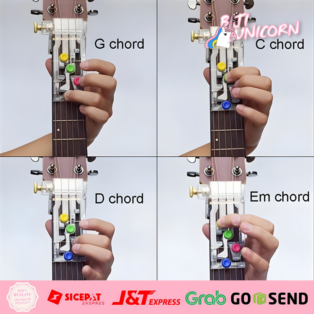 Aksesori Chord Buddy Gitar Anti Sakit Alat Bantu Mengajar untuk Belajar Gitar