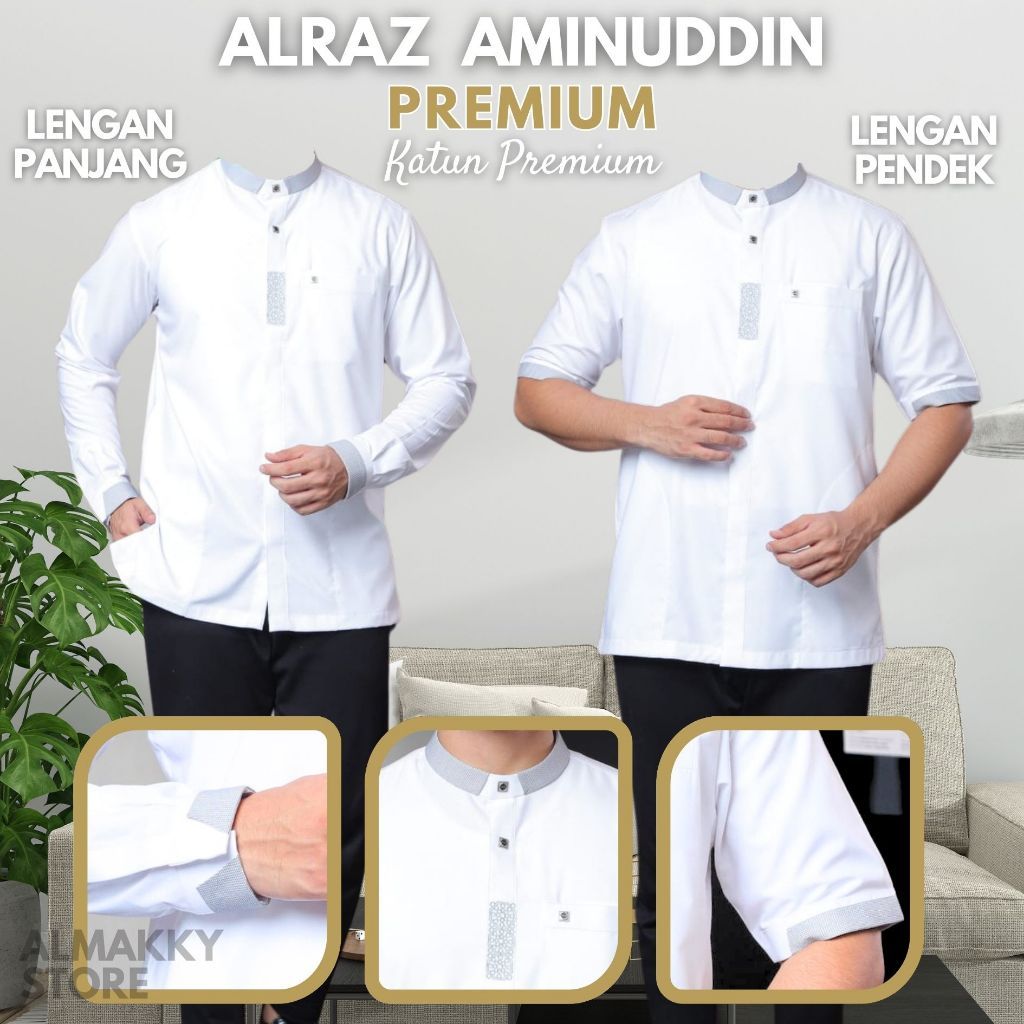 KOKO ALRAZ AMINUDDIN PANJANG & PENDEK - Kemeja Koko Jumbo Premium Katun Almakky Store
