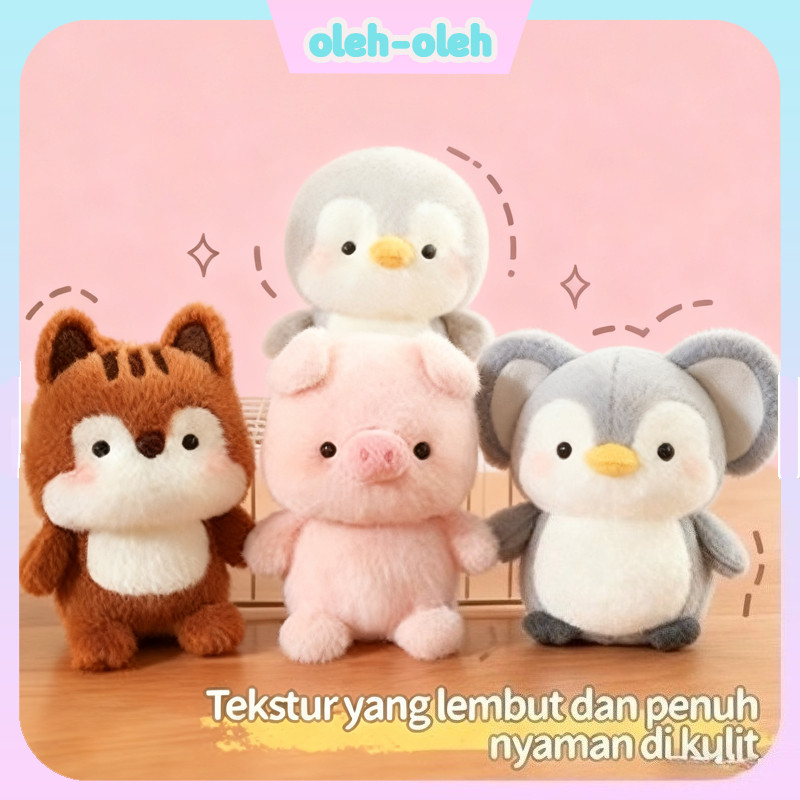 Boneka Hewan Lembut 16cm / Boneka Karakter Lucu (Kelinci, Anak Anjing, Beruang, Babi) untuk Hadiah U