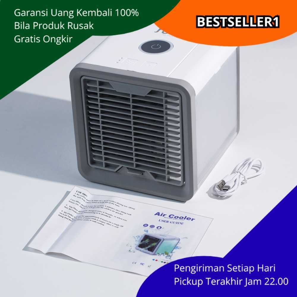 Kipas Pendingin Air Cooler Mini AC USB 550ml LED 3 Kecepatan Sunyi Tanpa Bising Portable Simple Styl