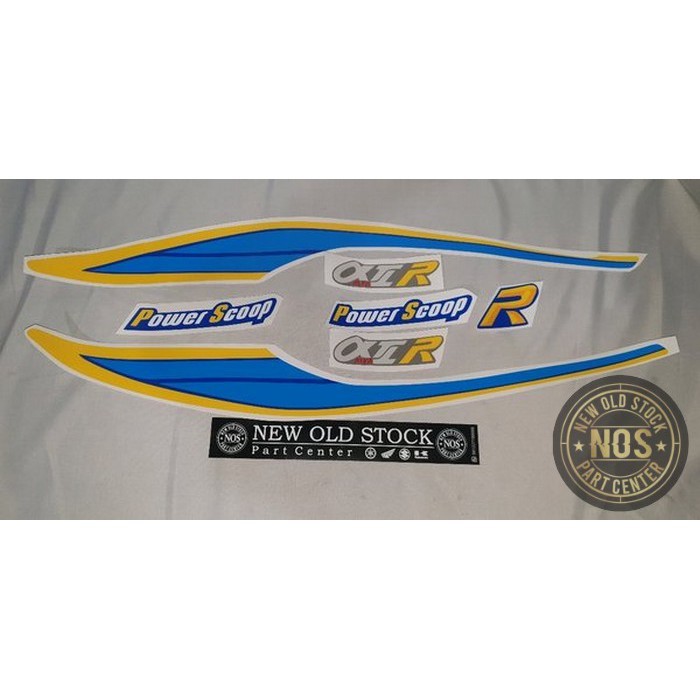 Striping stiker sticker yamaha alfa biru 91 copy original