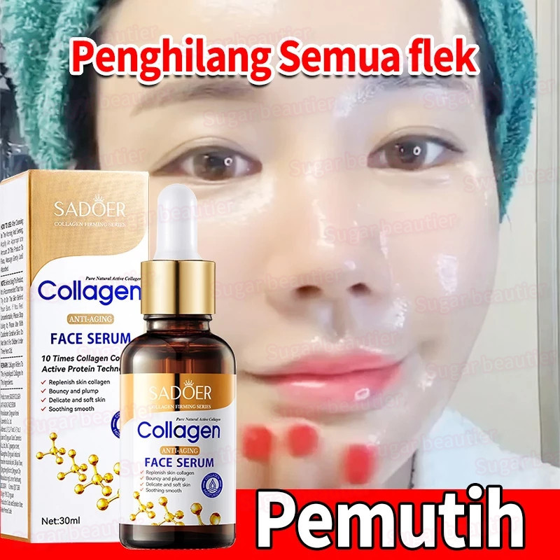 SADOER Collagen Essence Serum Anti Aging Penghilang flek hitam Pemutih permanen Mencerahkan Kulit Pe