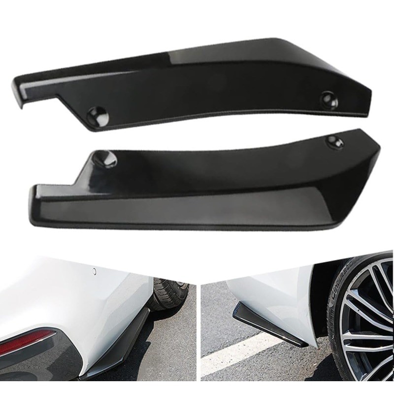 TRD For 2PC Rear Bumper Lip Wrap Angle ffuser Splitter Canard Spoiler Protector For VW Golf Mk8 MK7 