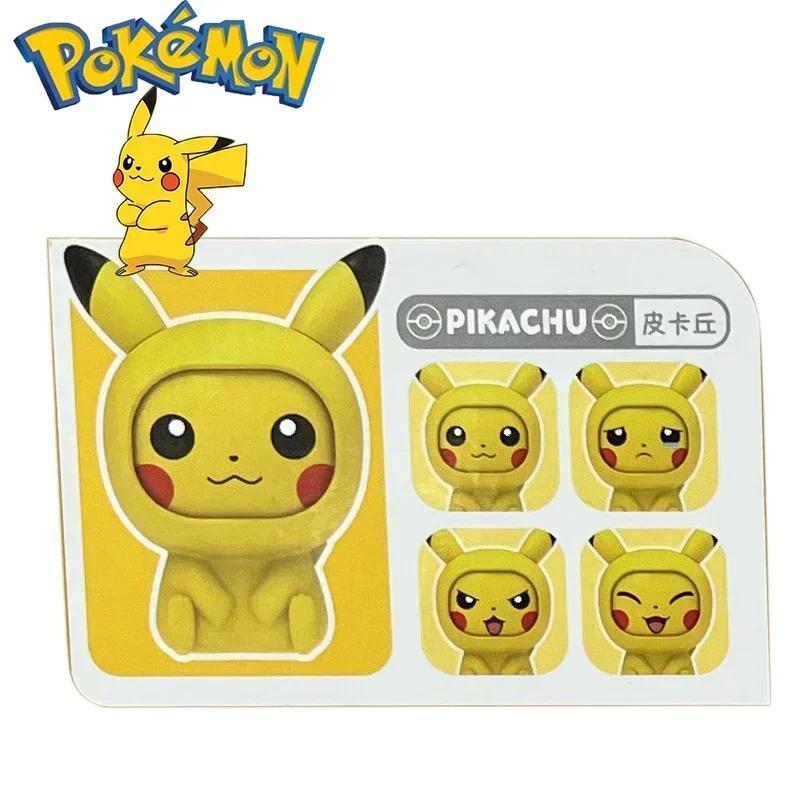 Pokemon Anime Genuine Pikachu Bulbasaur Pokeball Model Set Eevee Gengar Mewtwo Action Figure Face-Ch