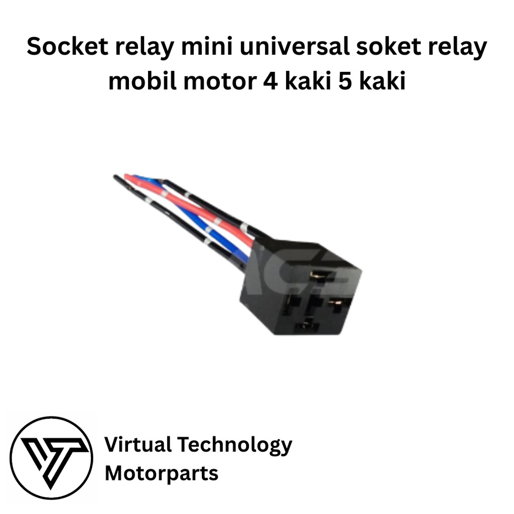 Socket Relay Mini Universal Soket Relay Mobil Motor 4 Kaki 5 Kaki