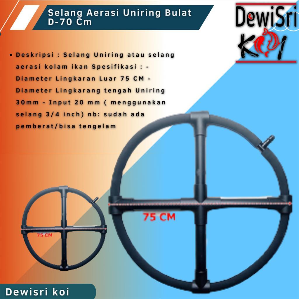 Selang Aerasi Uniring Bulat tenggelam / D-70 Cm kolam koi / Selang aerasi