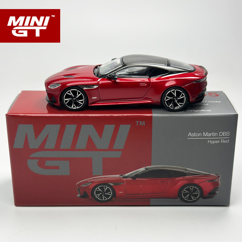 MINIGT 1:64 Aston Martin DBS Hyper Red alloy car Model 1065