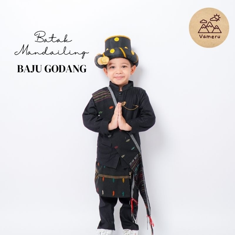 VAMERU - BAJU ADAT ANAK BATAK ULOS MANDAILING LAKI LAKI VAMERU