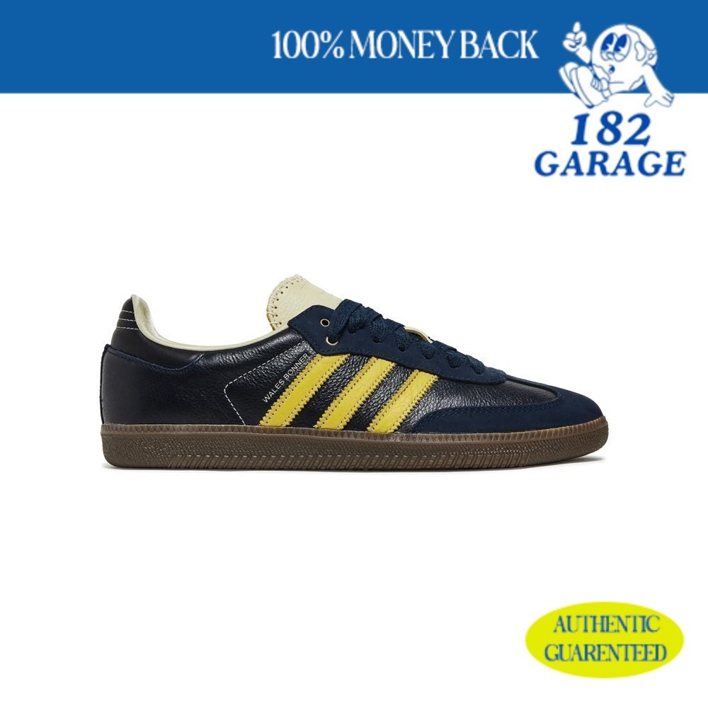 Sepatu Adidas Samba Wales Bonner Collegiate Navy Cream White Yellow