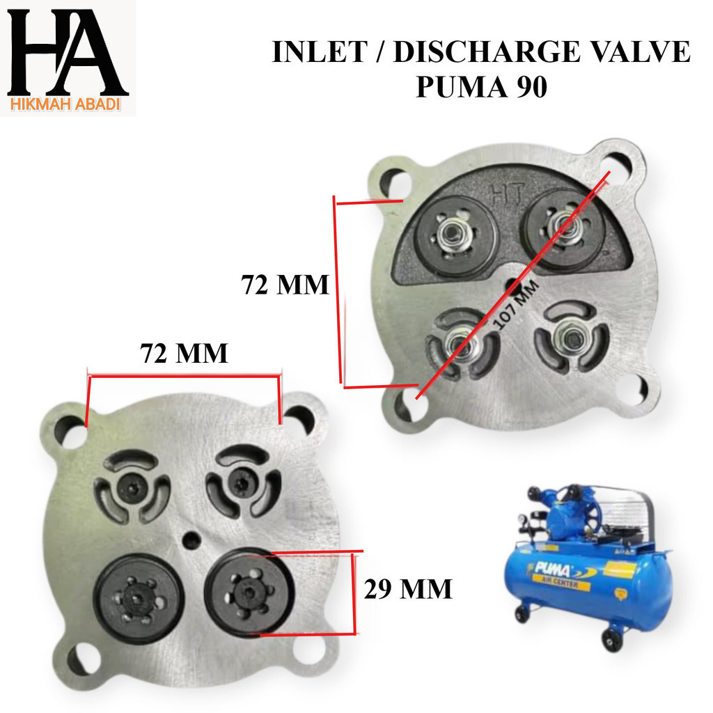 Valve Assy Klep Kompresor PUMA 90 | Inlet Discharge Valve Seat Kompresor Angin