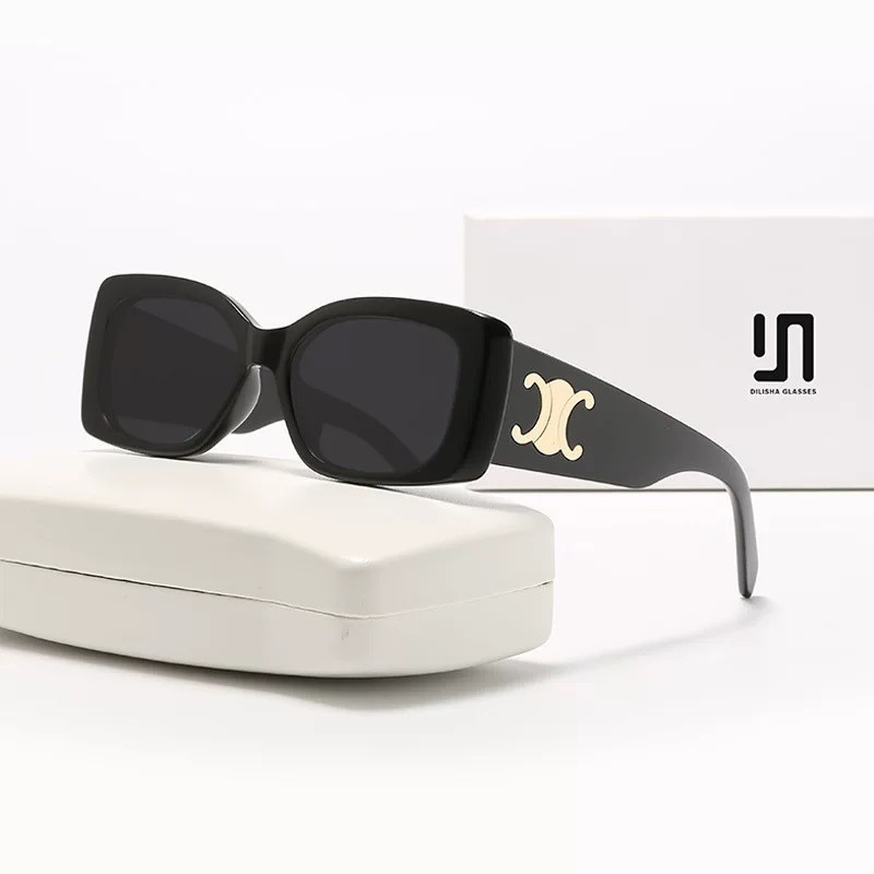 Kacamata Hitam Vintage untuk Wajah Besar Wajah Bulat Kacamata Pelindung Matahari Pantai Unik