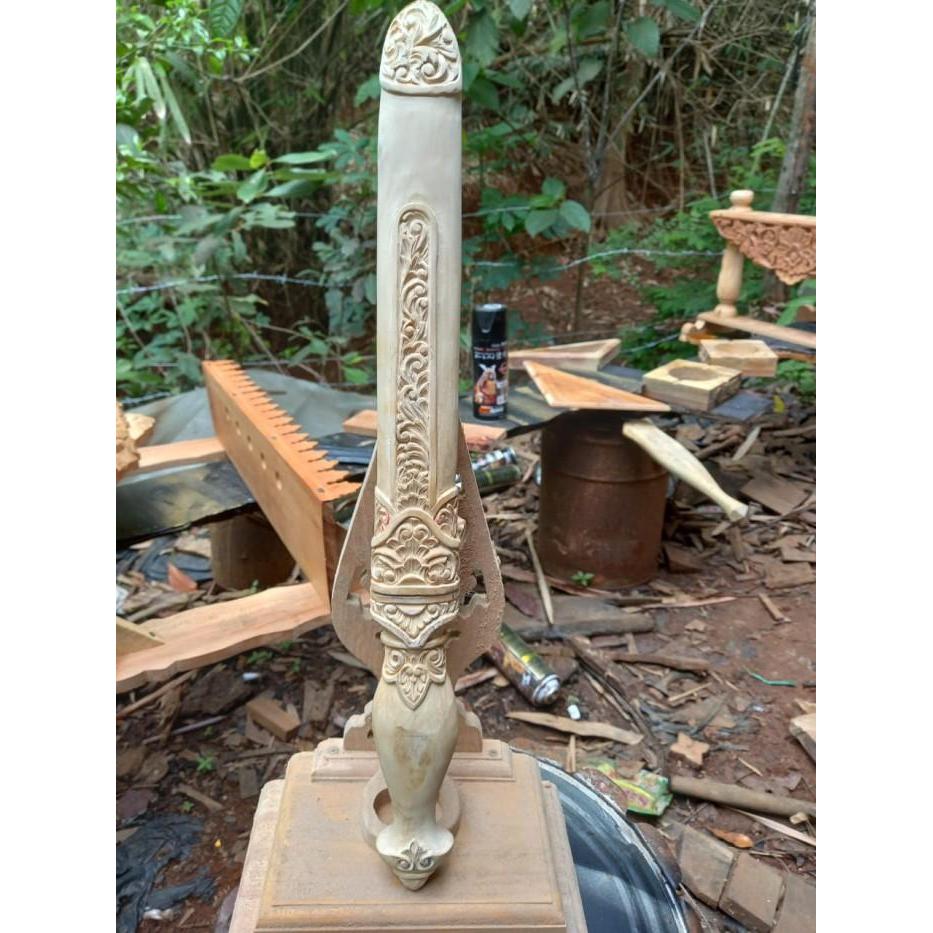 sarung scan warangka tombak lengkap landeyan ukir full jati LP2