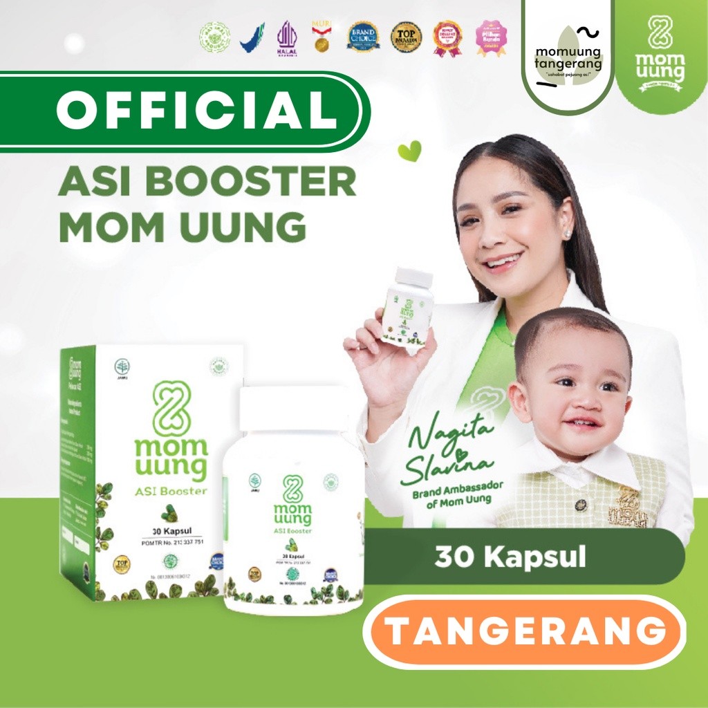 [ Promo ] || ASI BOOSTER MOM UUNG PELANCAR ASI MOMUUNG TANGERANG 30 KAPSUL KELOR PIL BPOM HALAL HERB