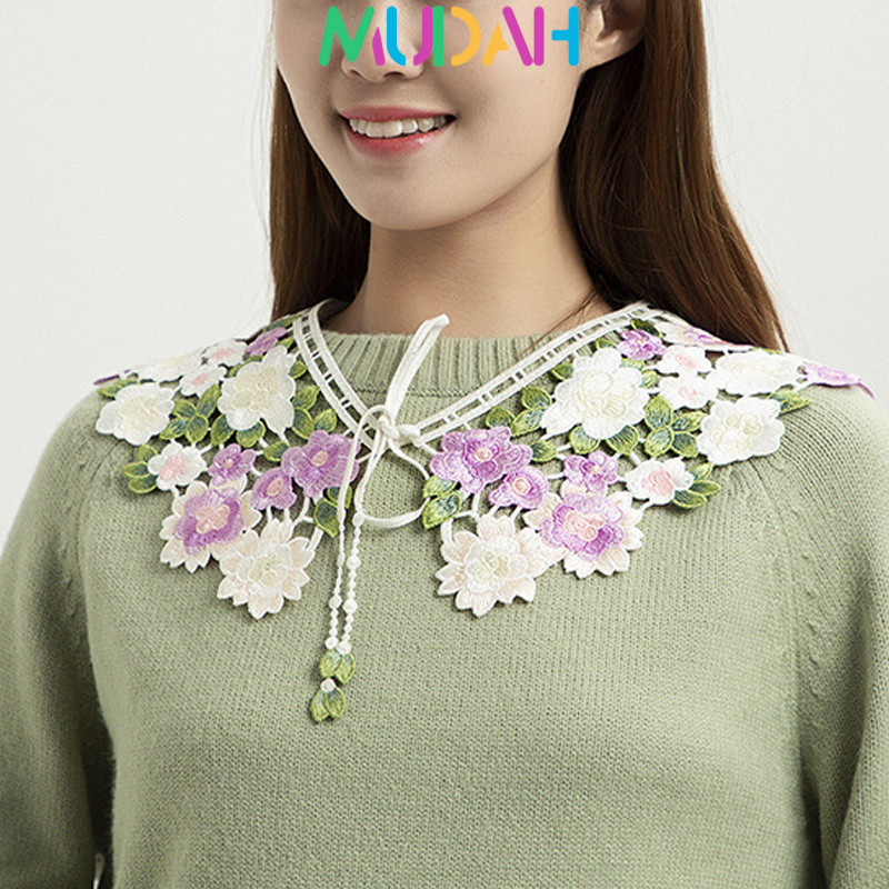 Kerah Bordir Kerah Instan Korea Kerah Palsu Kerah Palsu Wanita Kerah Palsu Vintage