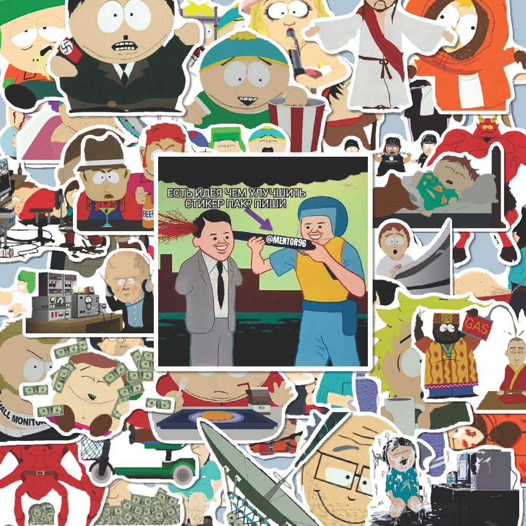 100PCS Lucu Stiker South Park Stiker Aesthetic Stiker Anti Air Stikers Berperekat Waterproof sticker