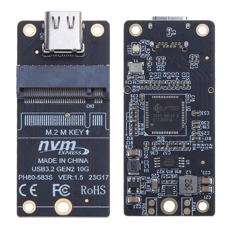 090F NVME to USB 3.1 Type-C Adapter NVME SSD Adapter JMS583 10Gbps M.2 to USB 3.1
