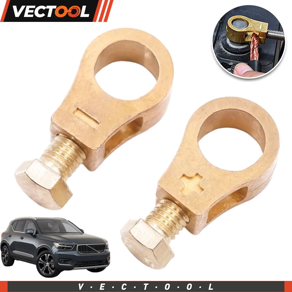 Set 2 buah penjepit kabel terminal aki mobil Konektor terminal aki mobil Terminal aki Penjepit aki A