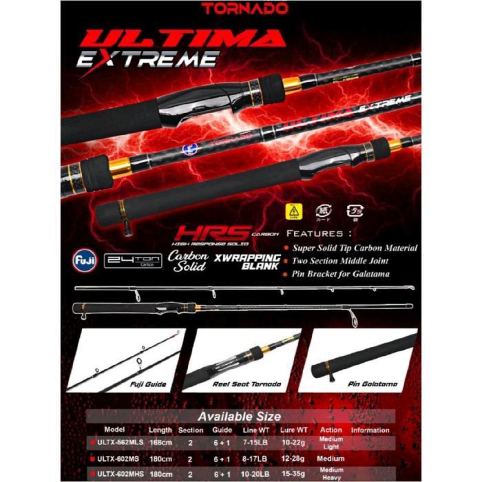 Tornado Joran Galatama Tornado Ultima Extreme Fuji 562MLS 602MS 602MHS Baru dengan Material Karbon S