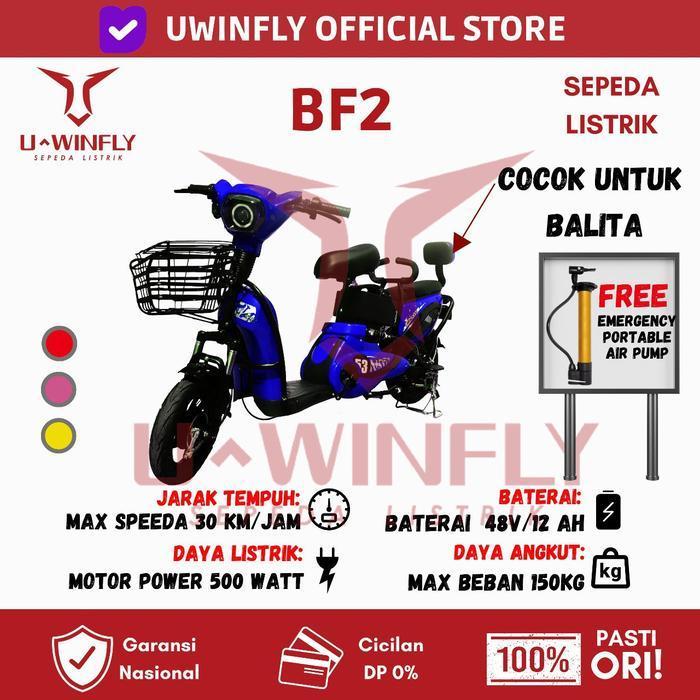 Sepeda Listrik U Winfly Butterfly - BLACK - WHITE
