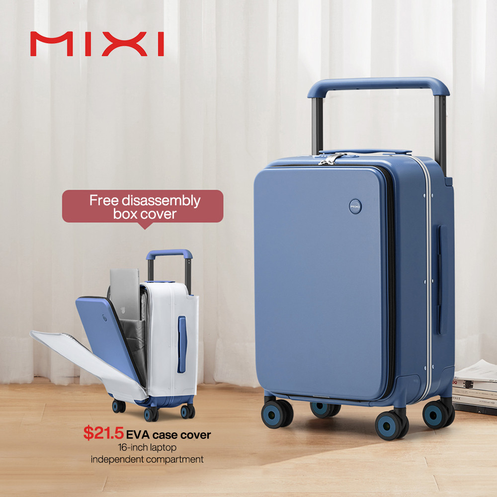 Mixi New Design Wide Handle Suitcase Men Carry-On Luggage Women Travel Trolley Case 20 Inch Cabin PC