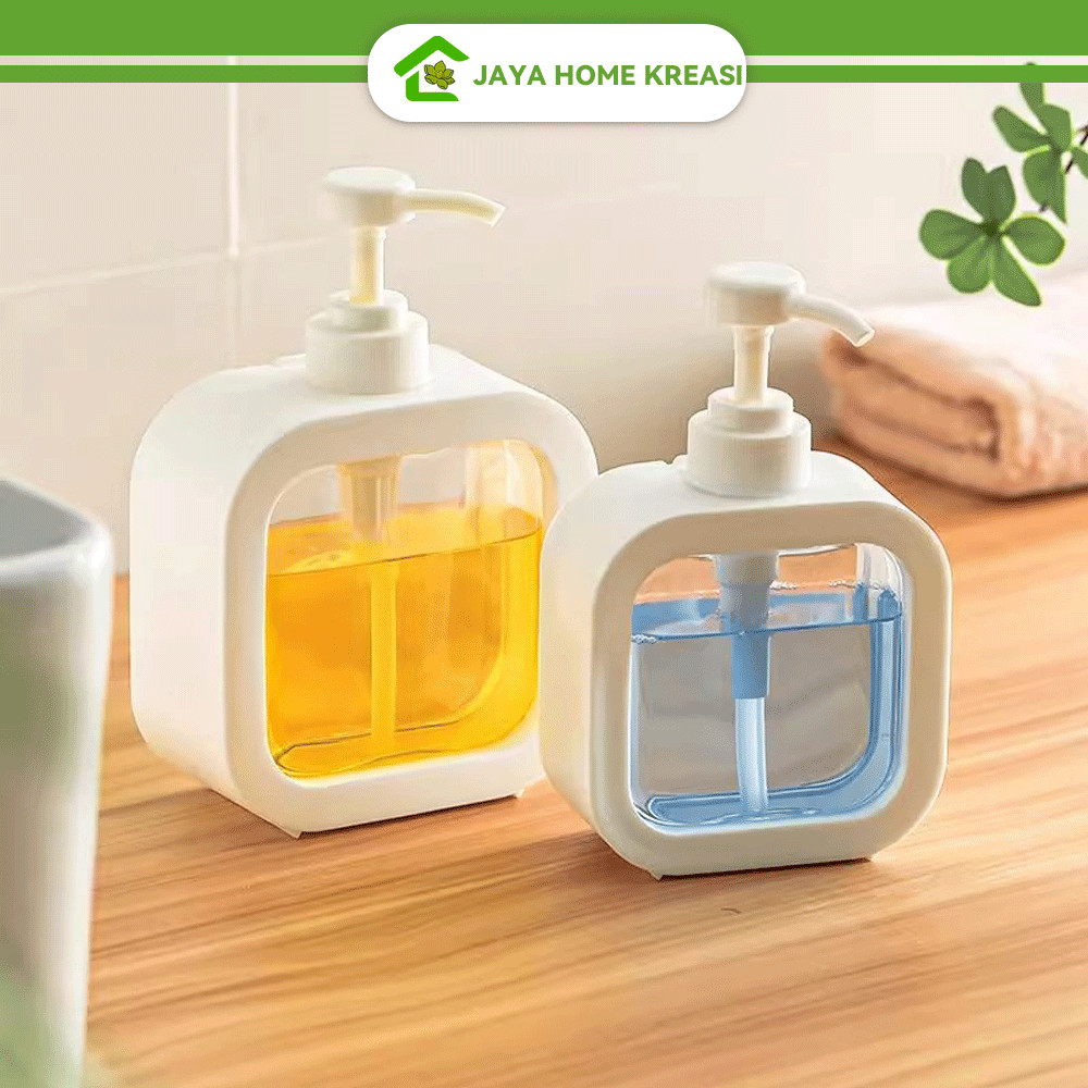 300/500ml White Pink Penyimpanan Botol Dispenser Sabun Serbaguna Minimalis Transparan Botol Sabun Ca