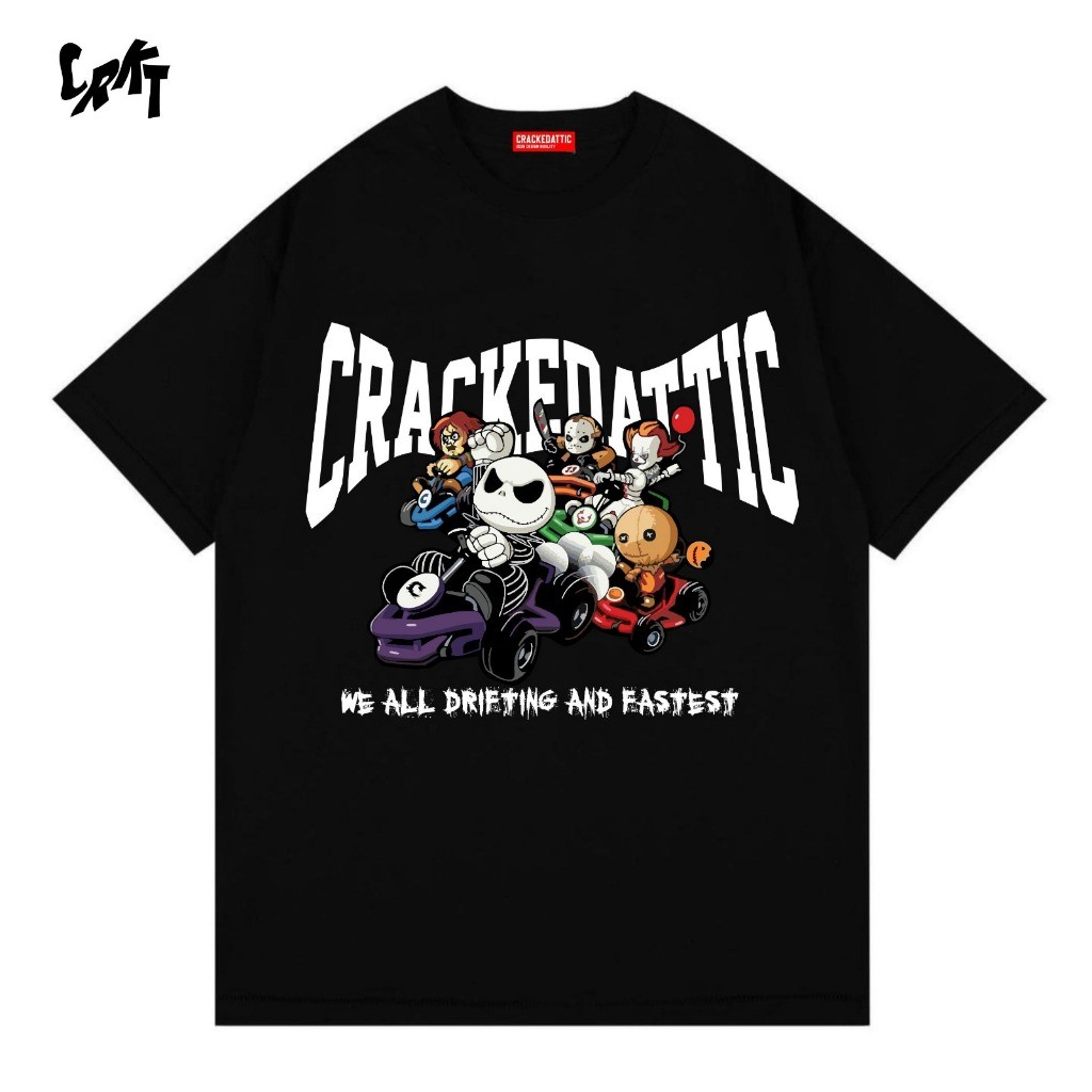T-Shirt | Black | Oversize | HELLOWEEN KART | Crackedattic