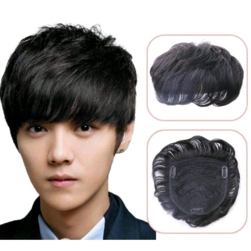 Rambut Palsu Penutup Botak / TOUPEE / Penutup Botak Pria