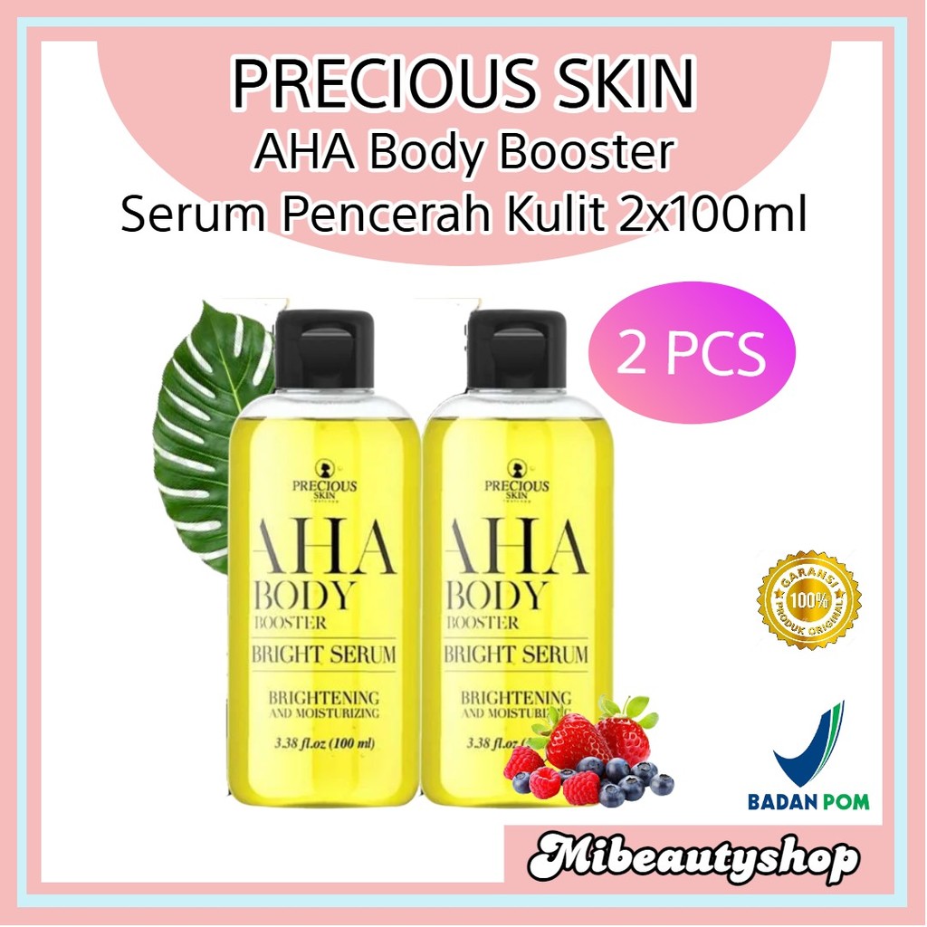 Precious Skin Thailand Brightening AHA Body Booster Bright Serum 100ml / AHA Pemutih Badan Jumbo / P
