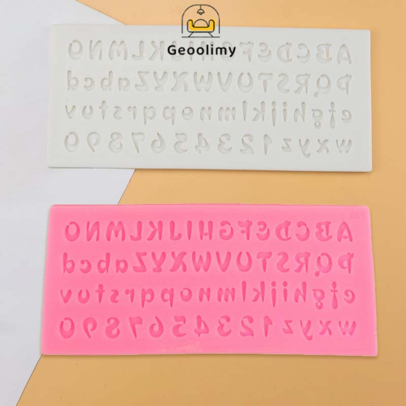 Cetakan Huruf Silikon Angka Letter Alphabet Number Silicone Mold / Cake Decoration Silicone / Geooli