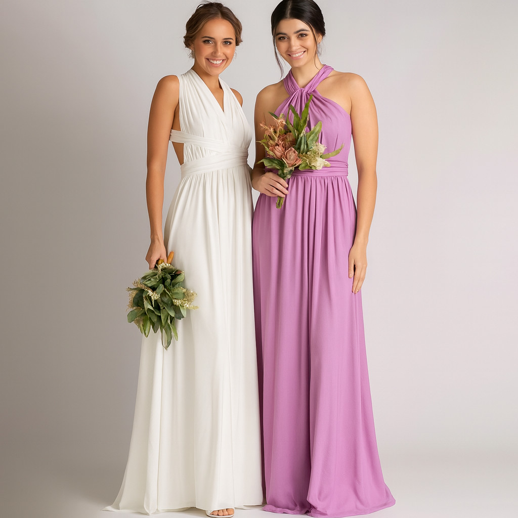 Multiway dress infinity dress lilit kemben for photoshoot/ bridesmaid/ prewedding/ maternity lilac p