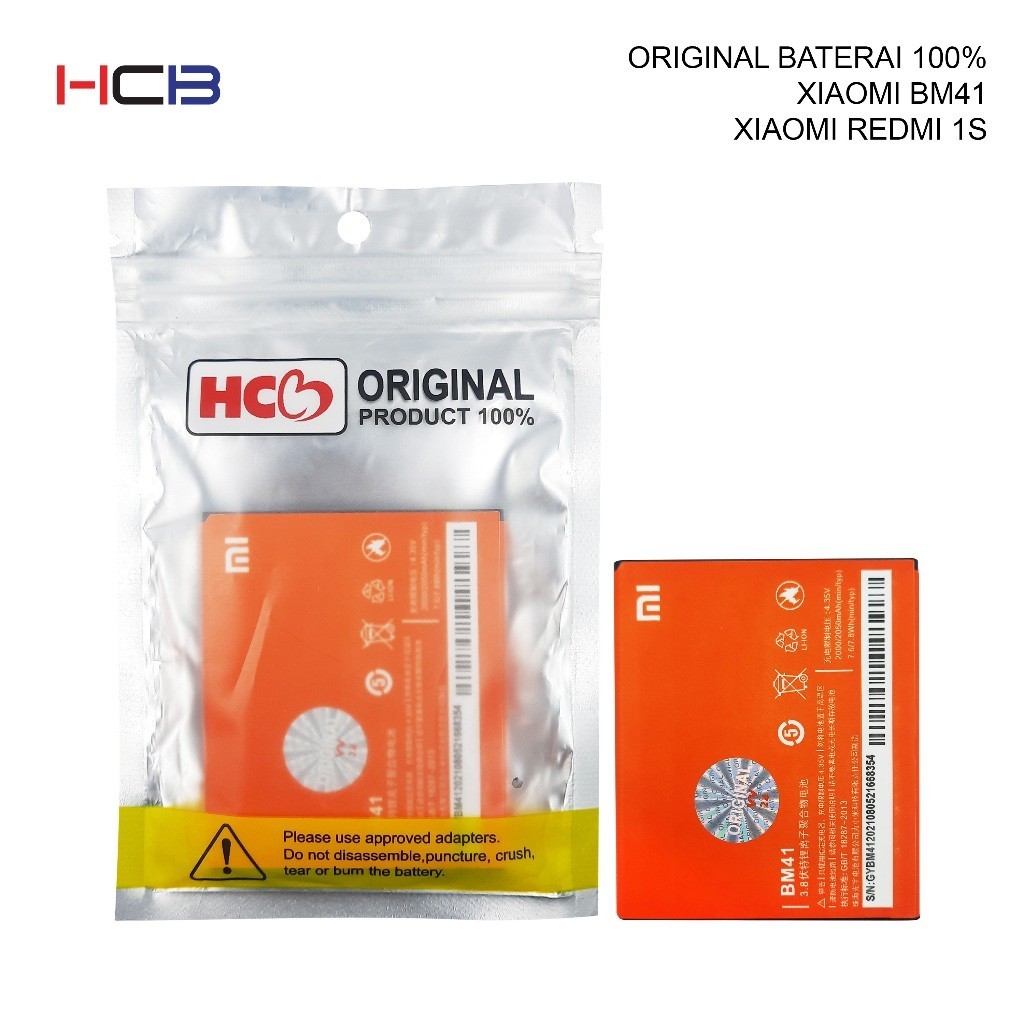 BATERAI XIAOMI BM41 XIAOMI REDMI 1S ORIGINAL 100%