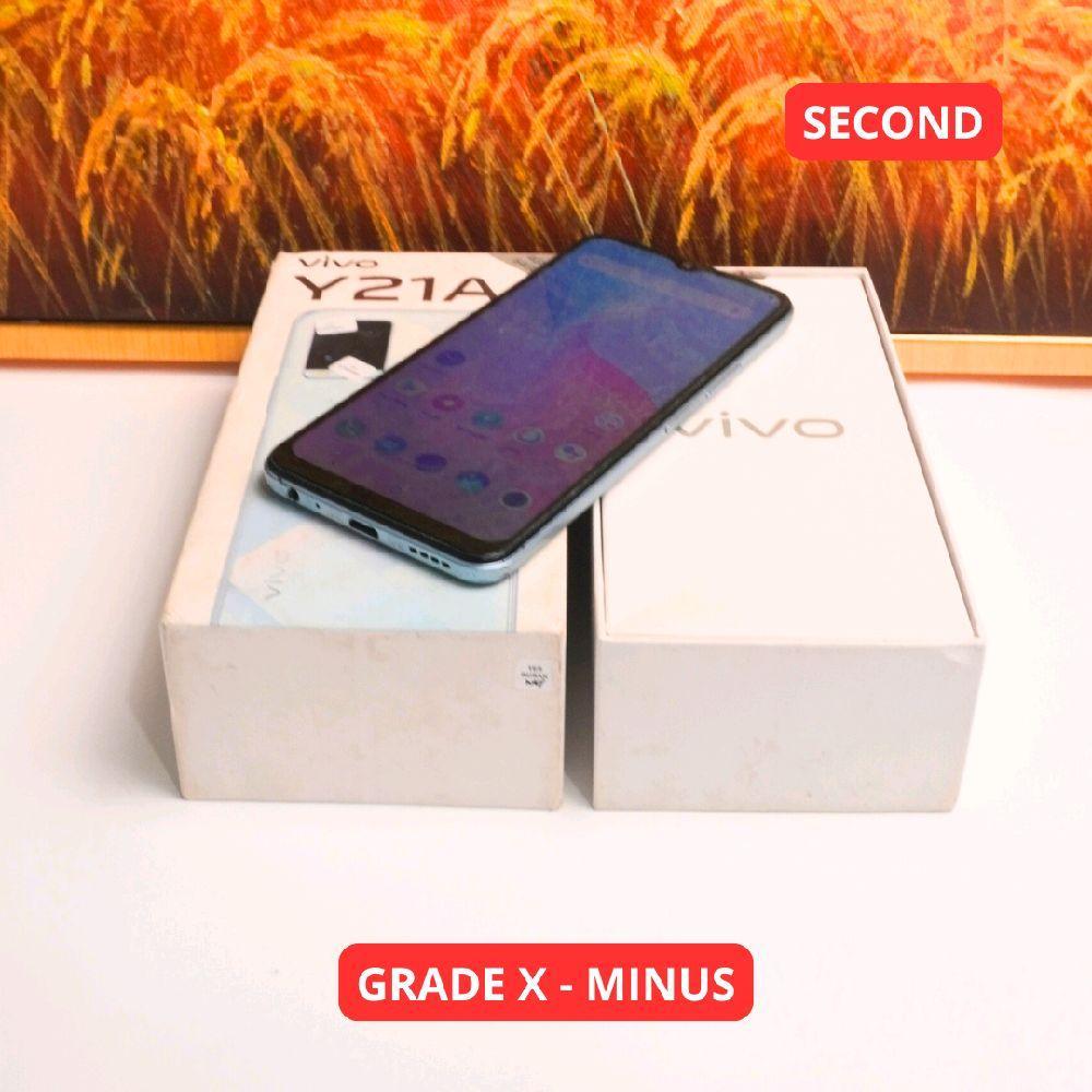 VIVO Y21A 4/64 GB GRADE X - MINUS HP SECOND ORIGINAL SINAR MUTIARA CELL (64453)