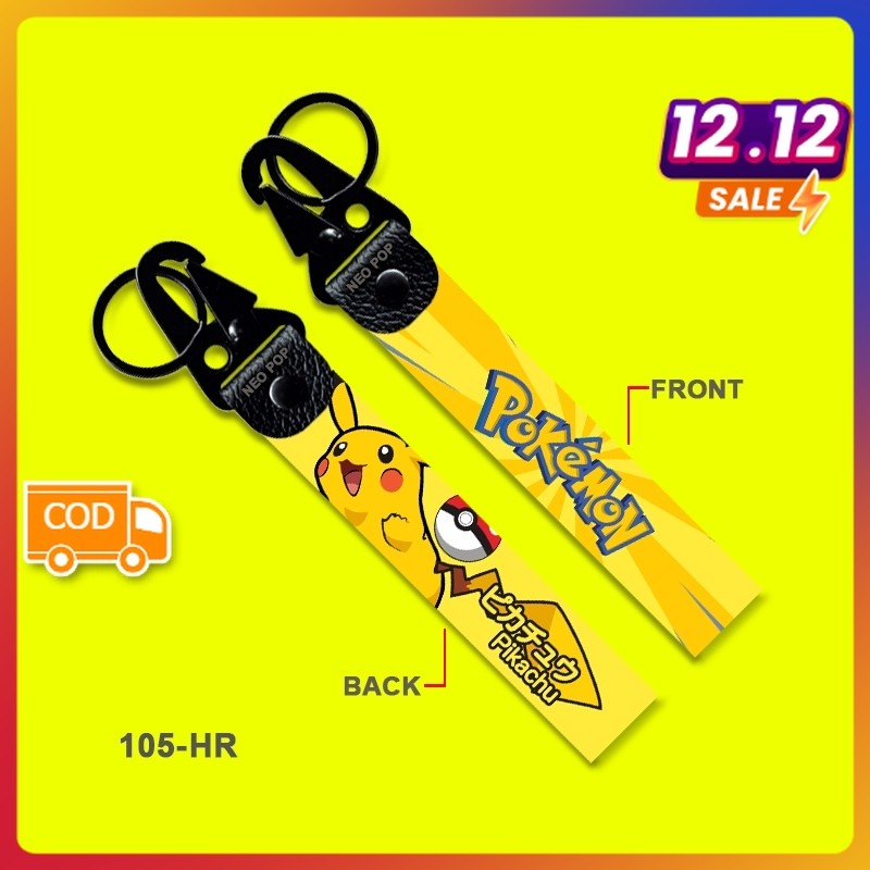 GANTUNGAN KUNCI PREMIUM LOGO POKEMON PIKACHU KEYCHAIN KEREN LET'S GO KARAKTER CARD POKEBALL BALLS AC