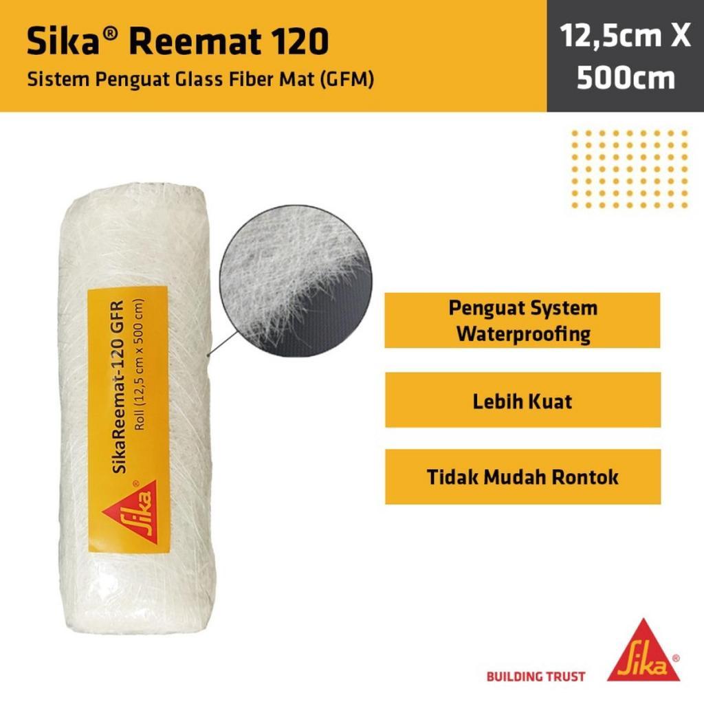 Sika Reemat 120 Serat Fiber Waterproofing Fiberglass matt 12,5 cm x 500 cm - per Roll Kecil