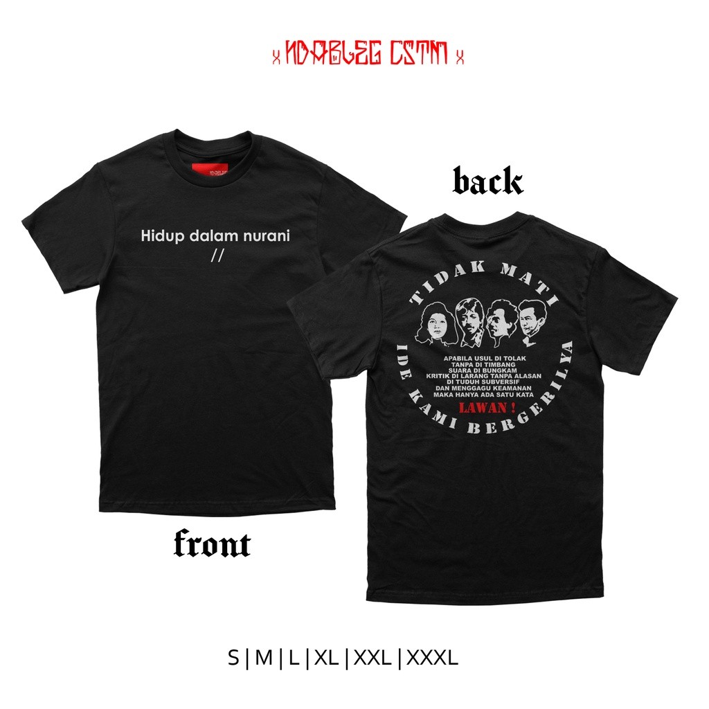 Kaos Aktivis Hidup Dalam Nurani / Tshirt Aktivis