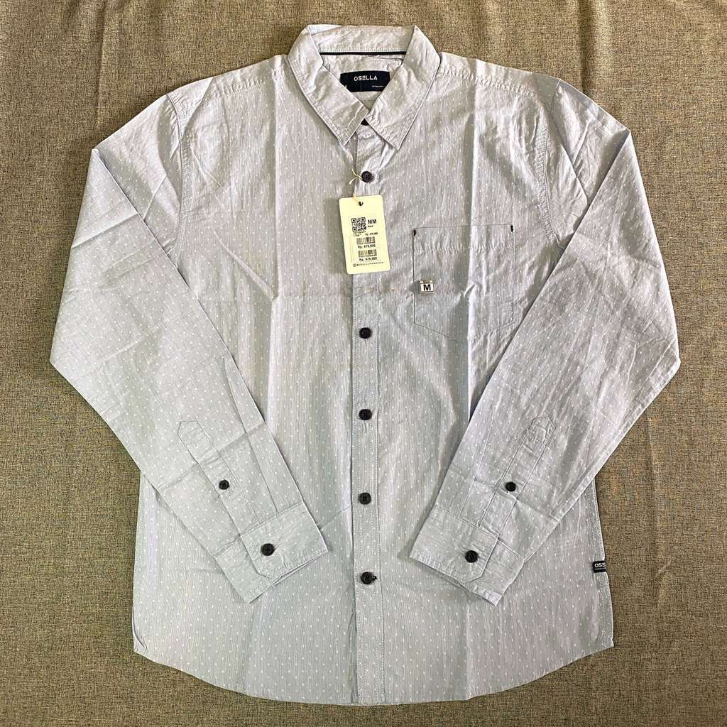 KEMEJA OSELLA PENGAN PANJANG PRIA  F 02 BLUE