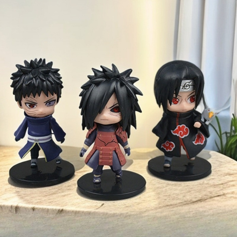 Naruto Kakashi Itachi Tsunade figurines Doll handmade models Omaments Cartoon trendy toys: Sasuke