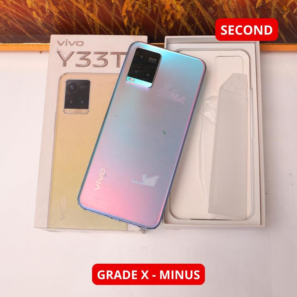 VIVO Y33T 8/128 GB GRADE X - MINUS HP SECOND ORIGINAL SINAR MUTIARA CELL