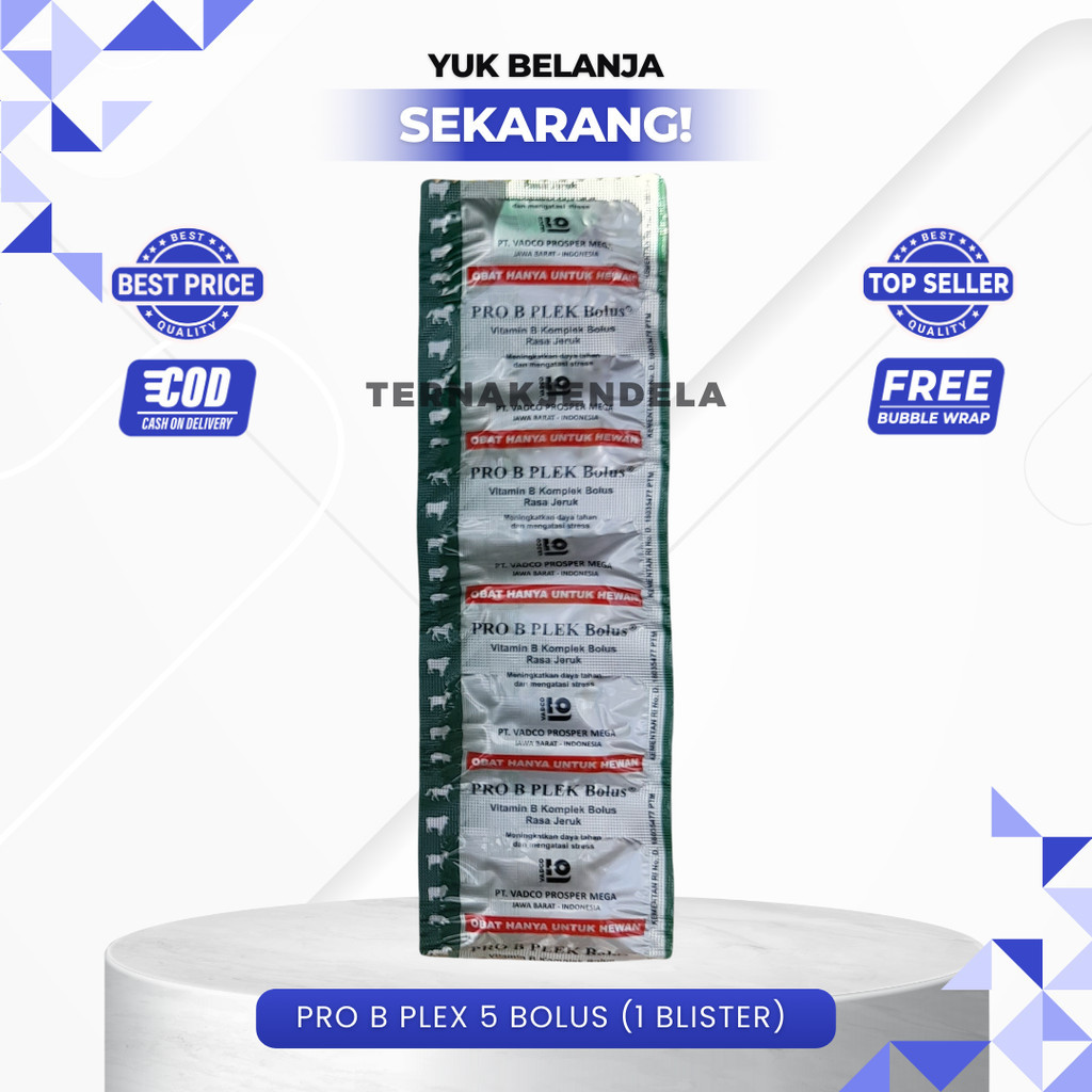 PRO B PLEX 5 BOLUS (1 BLISTER) - Vitamin B Komplek Untuk Hewan