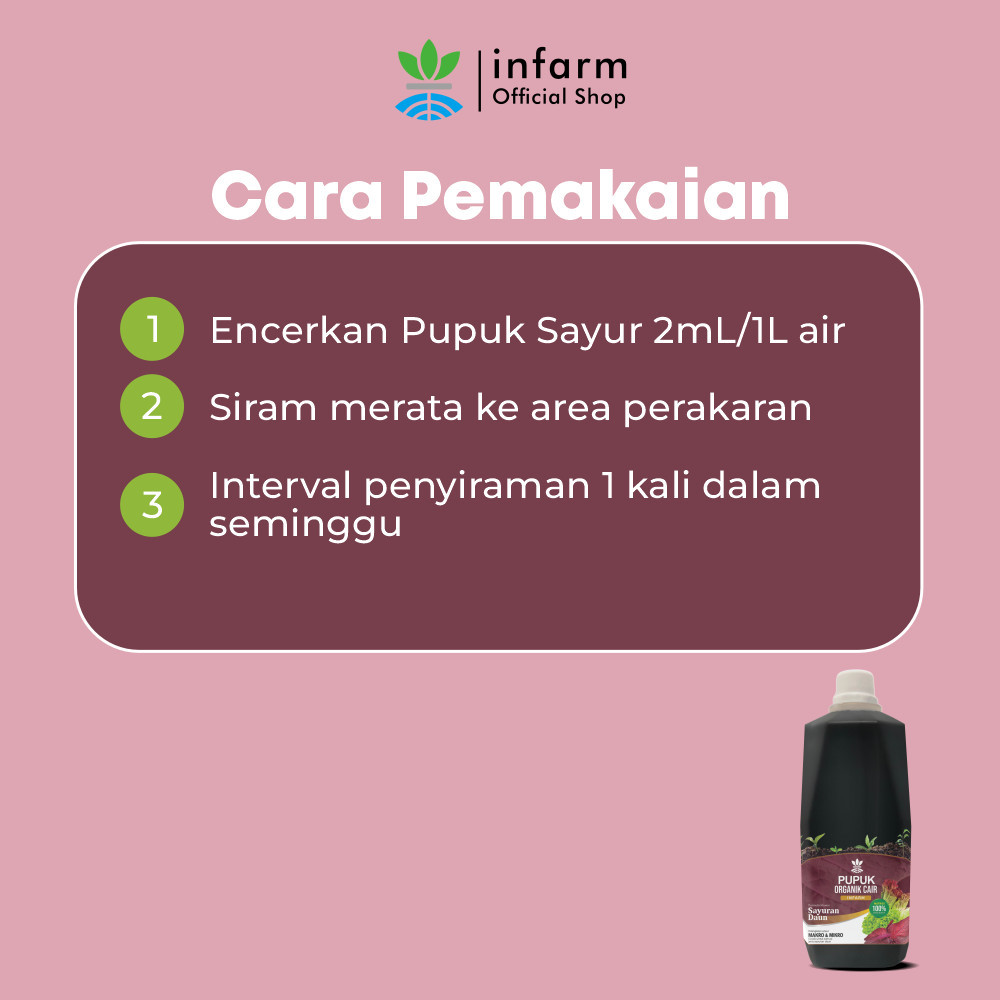 SALEINFARM - Pupuk Organik Cair Tanaman Daun / Sayur 2L, POC Kompos Pupuk Sayuran Organik 2 LiterTER