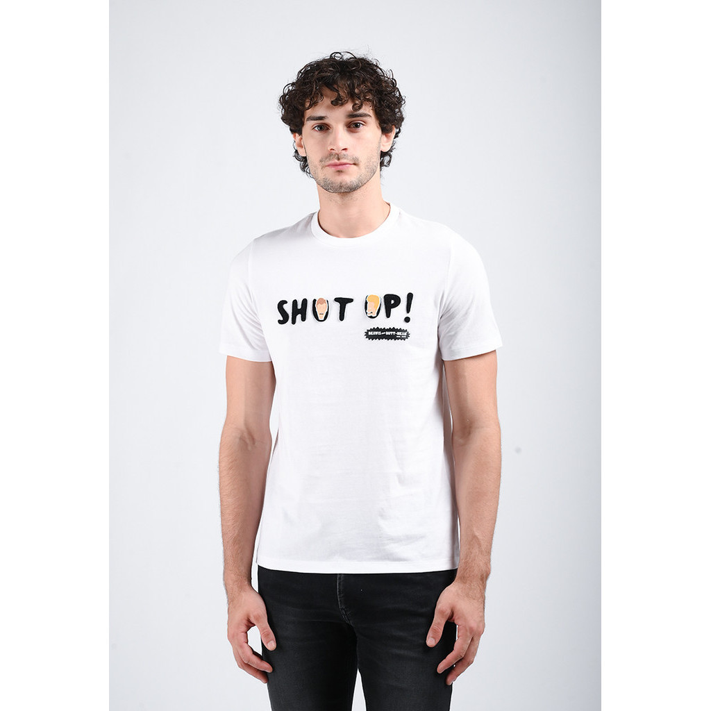 MANZONE Kaos Lengan Pendek Pria SHOT - WHITE