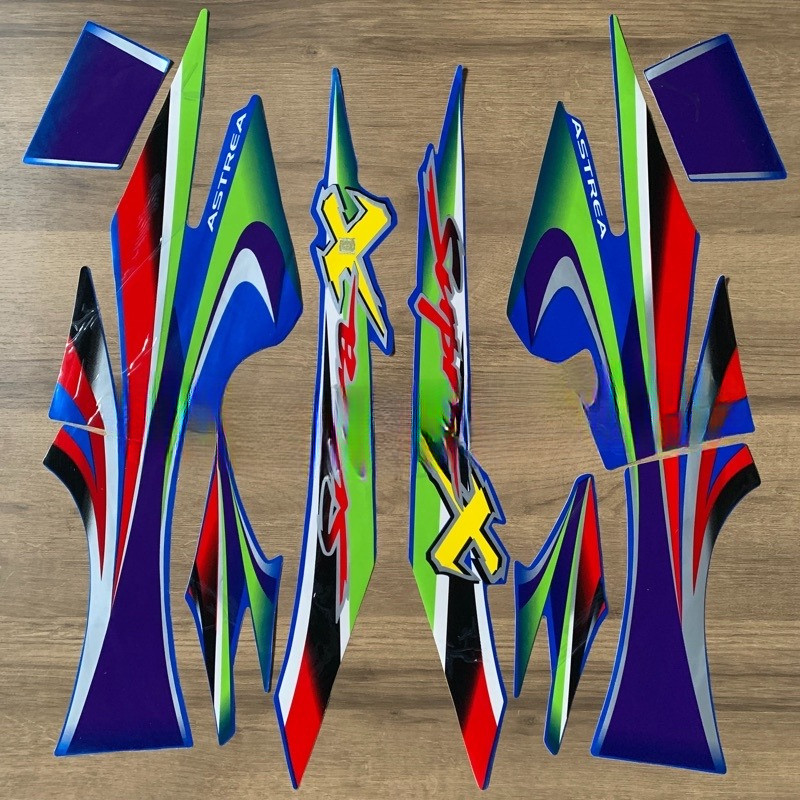 striping honda supra x 110 2004 2005 biru full list body supra x lama standar berkualitas terbaik te