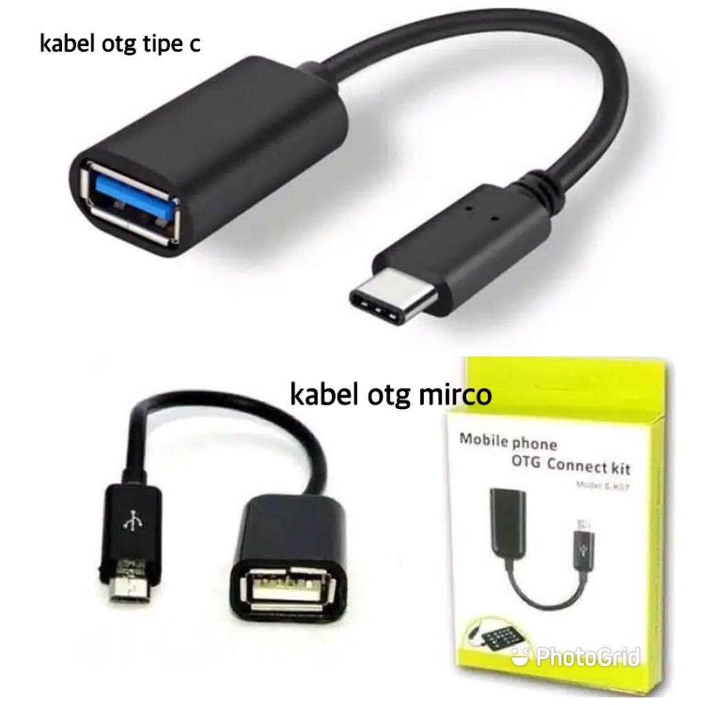 Kabel otg micro atau dari USB ke hp/ kabel otg tipe c