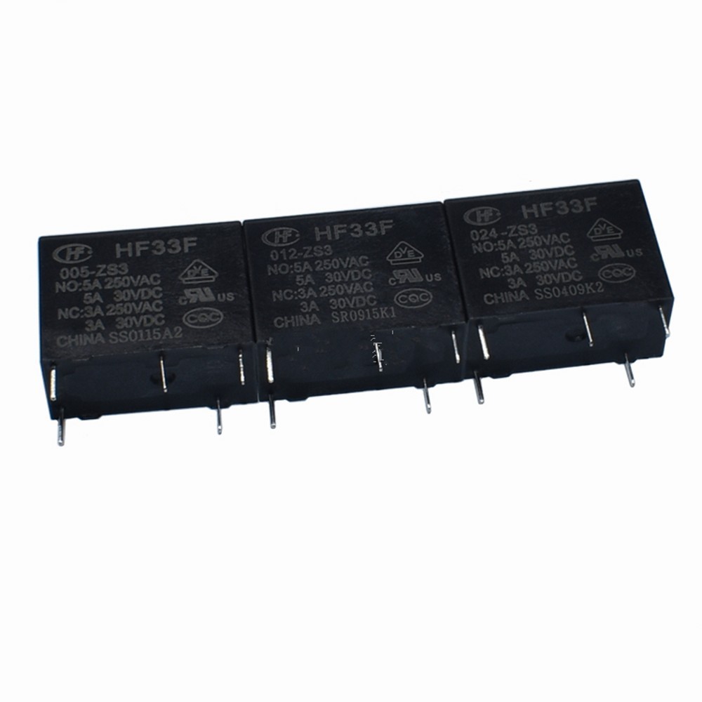 50PCSlot Power relays HF33F JZC33F005ZS3 JZC33F012ZS3 JZC33F024ZS3 5A250VAC 5PIN