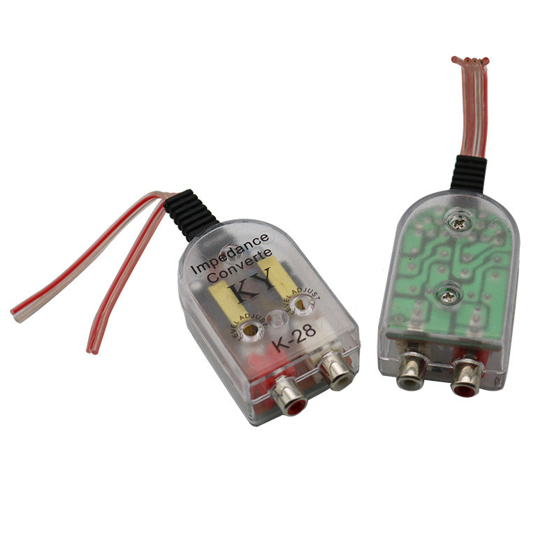 Adaptop Audio Converter High To Low Konverter Audio Mobil ke RCA