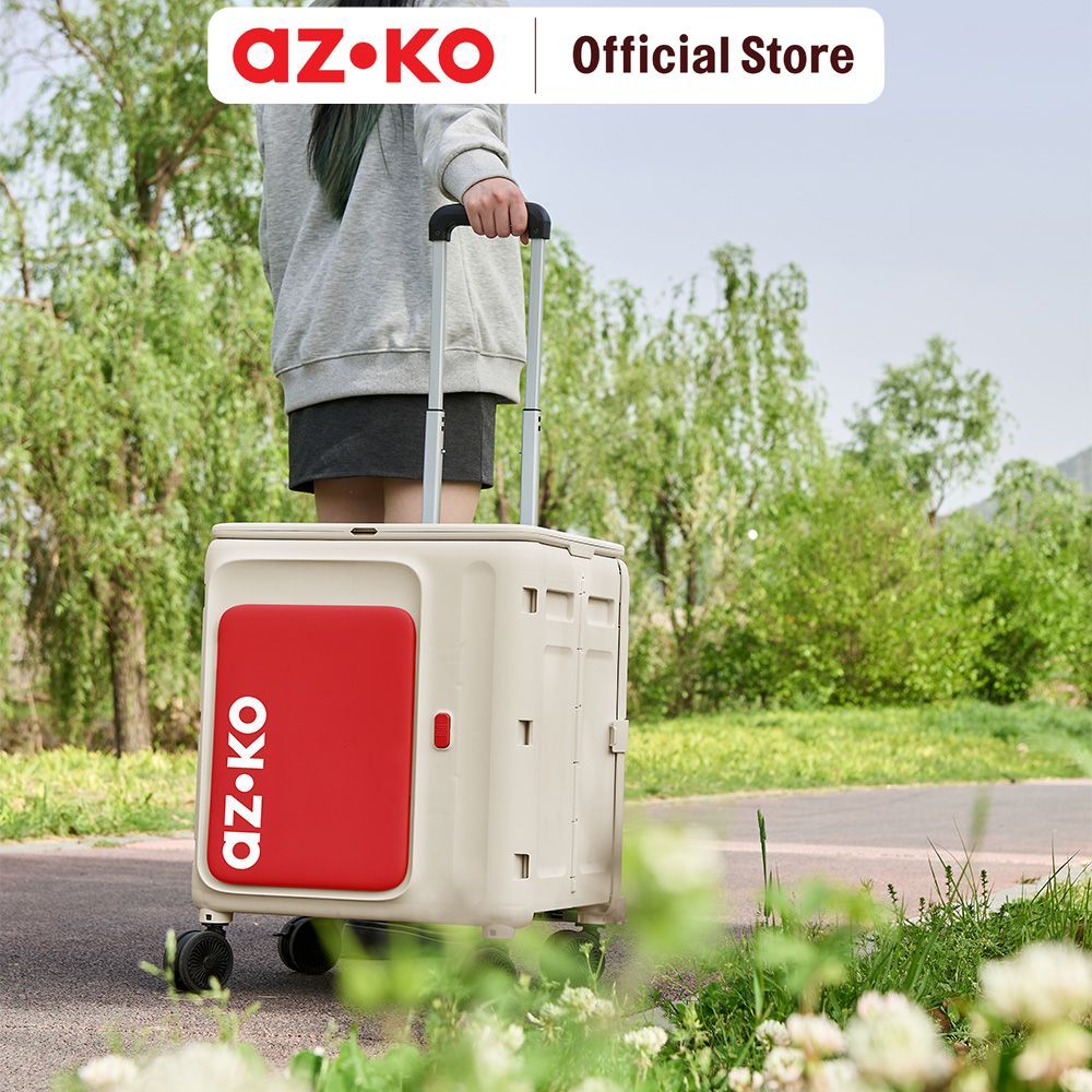 AZKO Azko 55 ltr Troli Lipat Multifungsi - Krem Alat Pengangkut Barang Dengan Roda Foldable Shopping