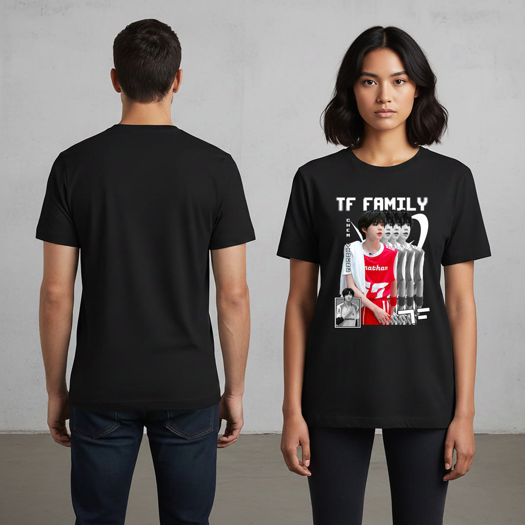 Kaos TF FAMILY VERSI STREETWEAR CHEN YIHENG,ZUO QIHAN,CHEN JUNMING,YANG HANBO,ZHANG YIRAN| Desain DT