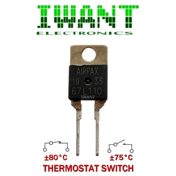 seleraseru16 67L110 THERMOSTAT SWITCH 80' C AIRPAX 67L110 67l110 TERMOSTAT